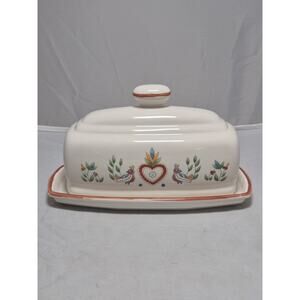 💥 Raintree American Scenic Birds Butter Dish Rare